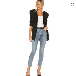 Agolde Nico Distressed Button Fly Skinny Jeans